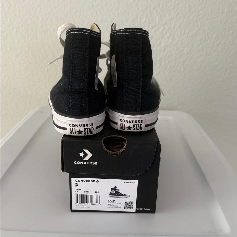 Converse Kids High-Top Sneakers - Black and White